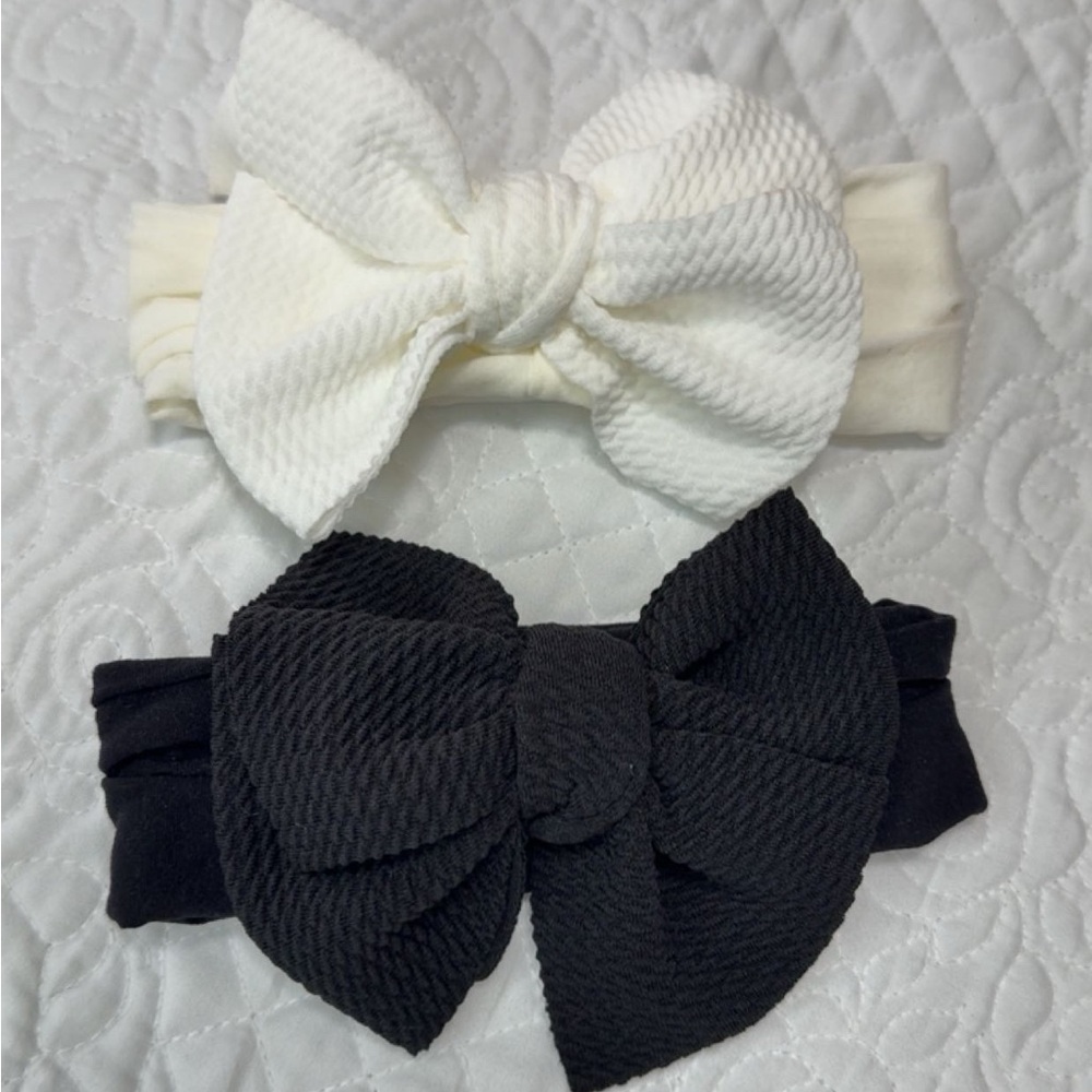 Newborn baby girl bows headband head wrap boutique